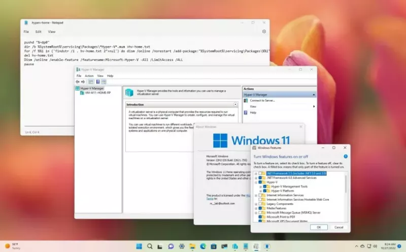 วิธีติดตั้ง Hyper-V บน Windows 11 Home